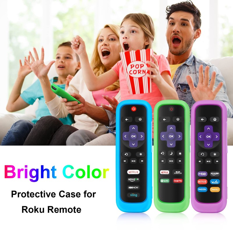 Silicloak 4Pack Case for Roku Remote, Cover for Hisense/TCL Roku