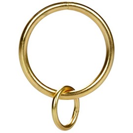 Anillo de cortina con ojales para cortinas de 2 pulgadas para ganchos de panel, diámetro interior de 1.7 pulgadas, se adapta a barras de hasta 1.4 pulgadas (14 piezas, dorado)