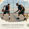 Christian Grip Cross Socks Anti Slip Religious Soccer Socks Bible