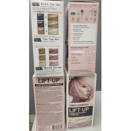 KISS Products, Inc. 6 boxes - KISS Lift up Complete Hair Bleach and Tone Kit -ROSE