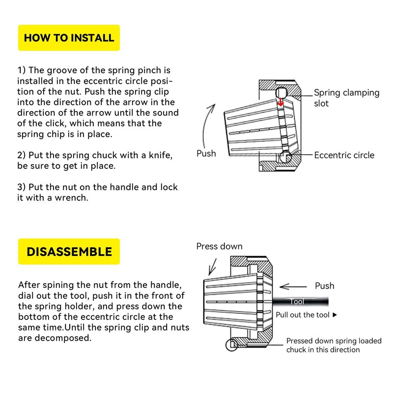 Recogwood ER32 8mm Spring Collet, 0.31 Inch High Precision Router