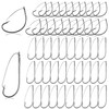 Weedless Wacky Rig Hooks Bass Fishing Hooks Kit, 50pcs Carbon