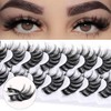 Uytrrsvd 10 Pairs Natural Look False Eyelashes - Wispy Lashes