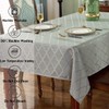 SASTYBALE Christmas Jacquard Tablecloth Square Damask Fabric Table Cloth, Water
