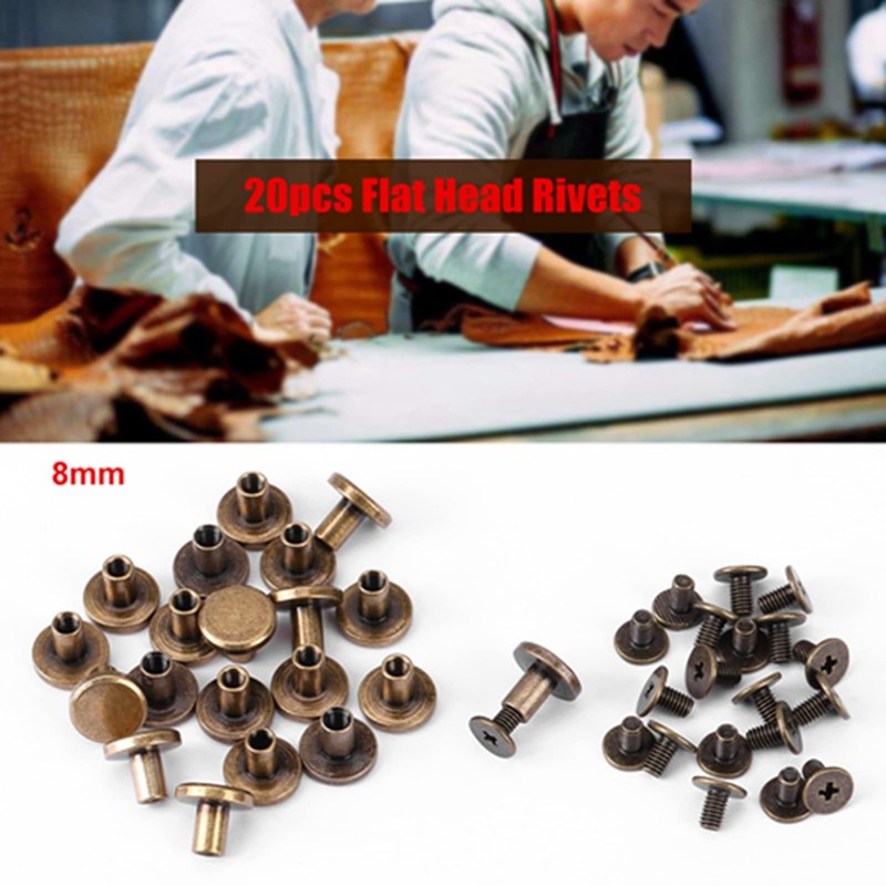 20 Screws with Thread Copper 5 mm / 6.5 mm