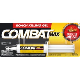 Combat Max Roach Killing Gel 2.1oz Syringe – Indoor Outdoor Pest Control Bait