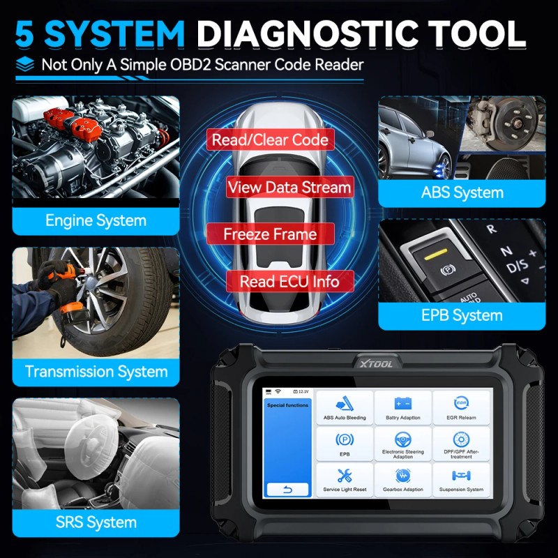 D5S Car Diagnostic Tool Code Reader OBD2 Scanner for All