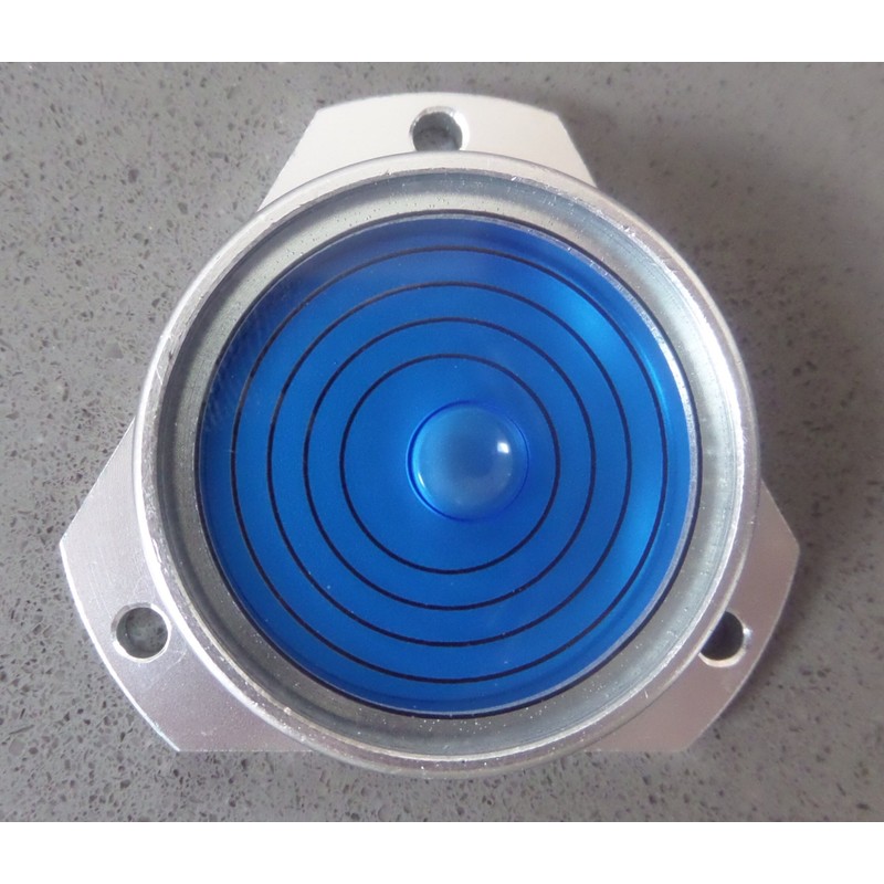 Medium Metal Mounting Bulls Eye Spirit Bubble Plumb Level (Blue