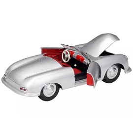 356/1 Roadster Silver with Red Interior NEX Models 1/24 Diecast Model Car by Welly 24090silver