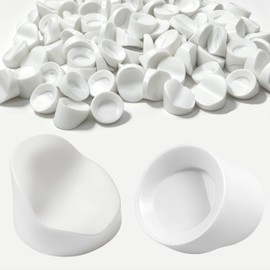 100 PCS Entry Door Plugs, 5/16" x 1/4" Door Frame Screw Hole Plugs Compatible with ODL and Western Reflection Frame, White Silicone Window Hole Cover Caps for Clean Finish