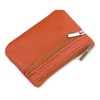 [NEXARY] Leather Coin Purse, 2 Pockets, with Key Ring -