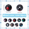 SUNNYCLUE 1 Box 50Pcs Black Acrylic Beads 15mm Large Round