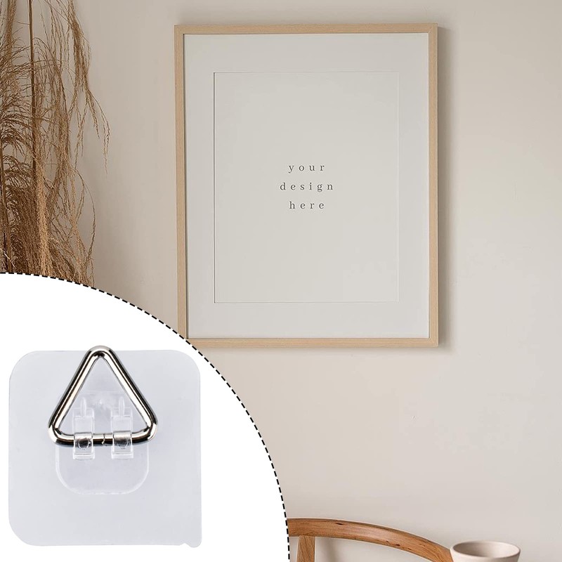 AccEncyc Wall Hangers 20 Pack - Vertical Plate Holders, Adhesive