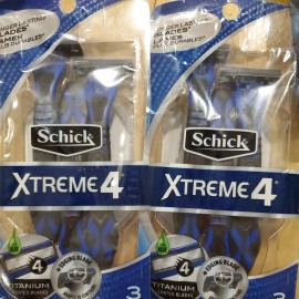 Schick Lot of 2 pack of 3- Schick Xtreme 4 Mens Disposable Razors