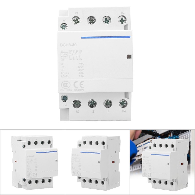 4P 40A 24V/ 50/60Hz Household AC Contactor 2NO2NC (230VAC)