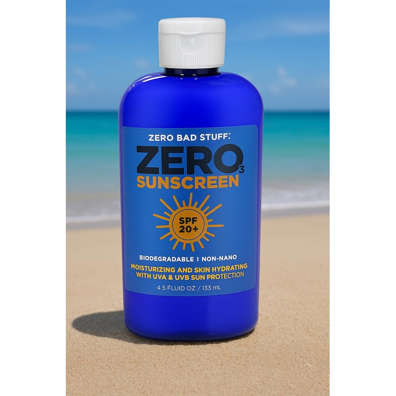 ZERO SPF 20 Natural Sunscreen, UVA/UVB Sunblock for Sport and