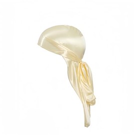 Proumhang Long Tail Durag, Pirate Hair Hat, Like Silk Bandana, Satin Headscarf for Men Women, Wave Headbands, Sleeping Scarf, Wide Headscarves, Hip-Hop and Daily Decoration, yellow