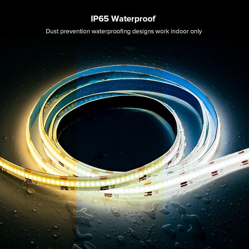 BTF-LIGHTING FCOB COB LED Strip CCT IP65 Flexible High Density