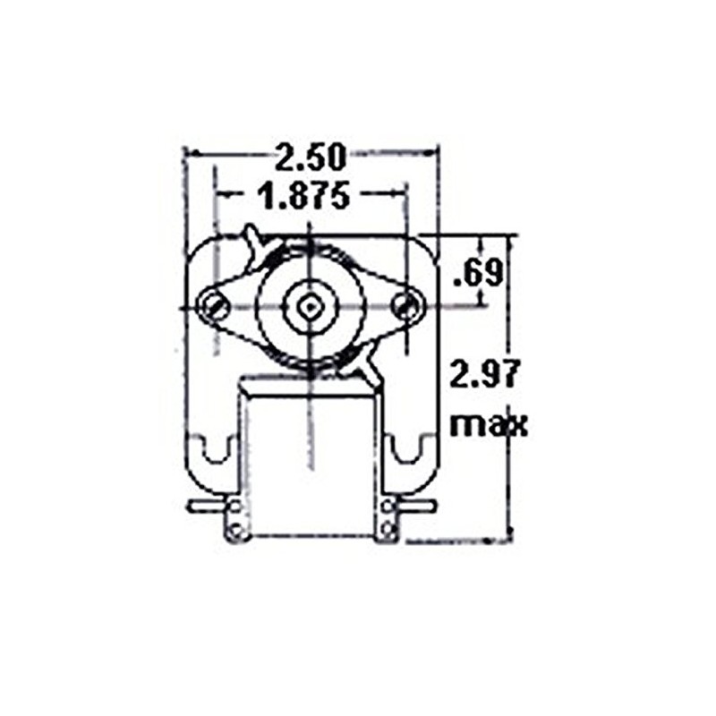 Fasco C-Frame Wall Heater Fan Motor .58 amps 1260RPM 230