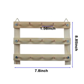 NW 15-Spools Wooden Thread Holder Sewing and Embroidery Thread Rack and Organizer Thread Rack for Sewing with Hanging Hooks