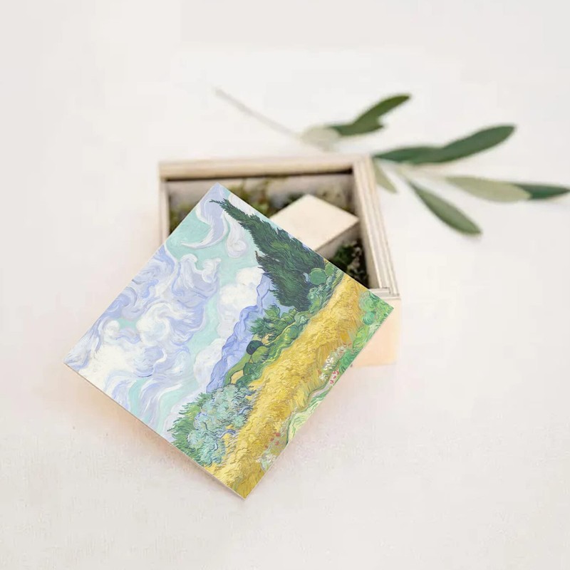 Fabulous Wooden Box - Vincent van Gogh Wheat Field with