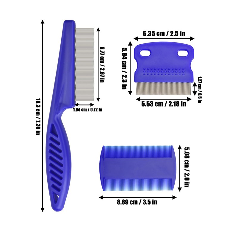 Flea Comb for Cats Dogs, 6 Pack Flea and Lice