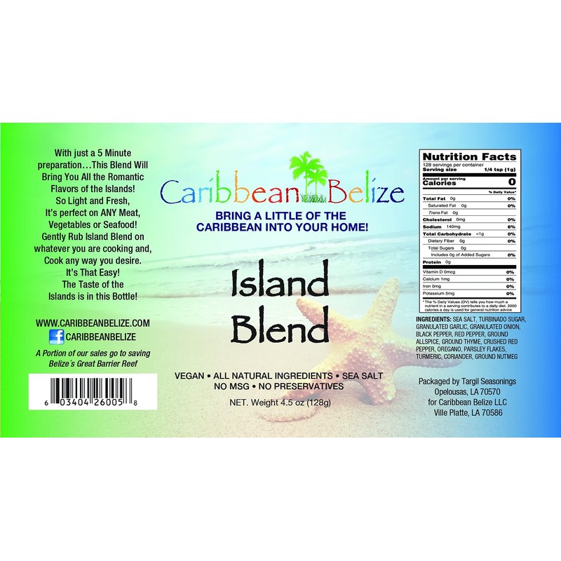 Island Blend-Perfect Seafood every time & the best vegetable spice