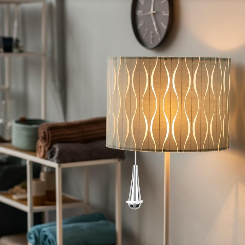 Azushwer 2 Pcs Bathroom Pull Cord Handle Teardrop Chrome Pull