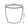 elho Brussels Round Mini 7 - Flower Pot for Indoor