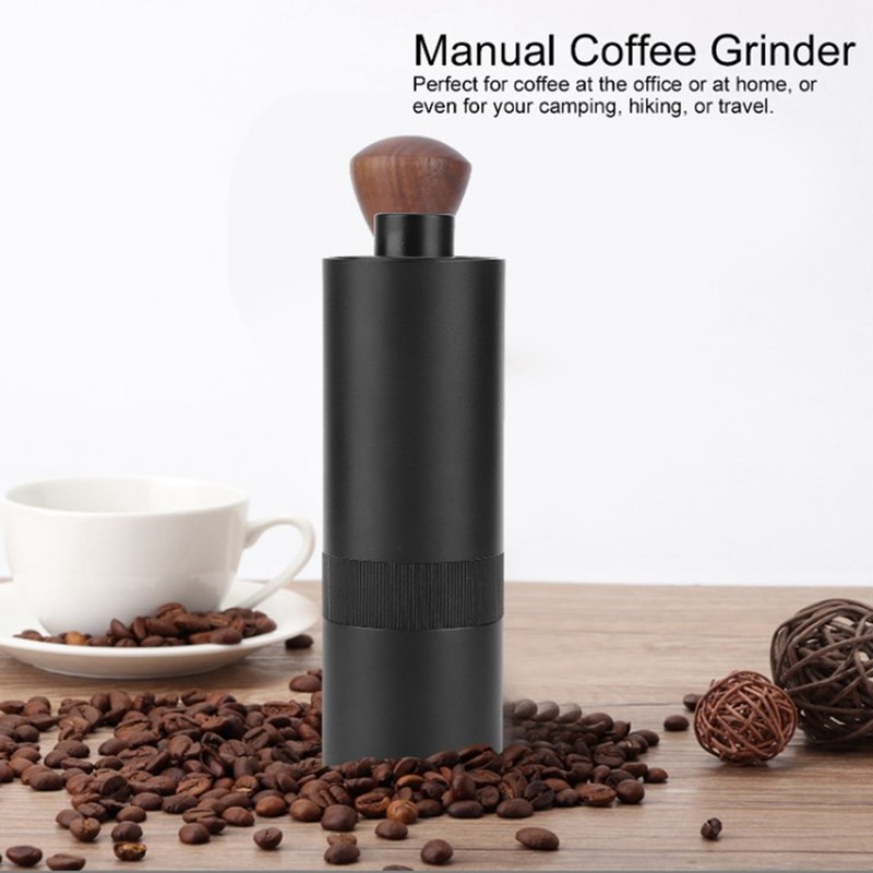 Black Manual Coffee Grinder Stainless Steel Bean Milling Machine Coffee