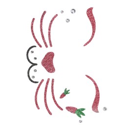 Baluue Cute Bunny Face Jewel Stickers Glitter Rabbit Decals for Easter Celebrations Costume Parties Cosplay Safe Durable Face Art for Festive Fun