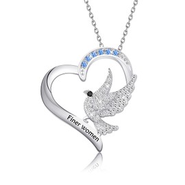 CENWA Funny Dove Finer Women Rhinestone Necklace Sorority Jewelry Gift