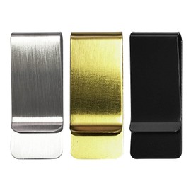 3 Pieces Money Clip Portable Money Clip Stainless Steel Money Clip Metal Bookmark Holder Notebook Folder for Cash Documents Banknotes Business Cards Credit Cards, multicoloured, NO