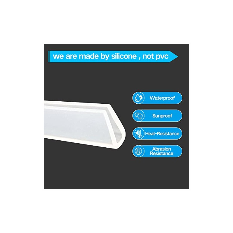 Protalwell Borde de Goma Silicona Canal U 3/32" Blanco, Apto