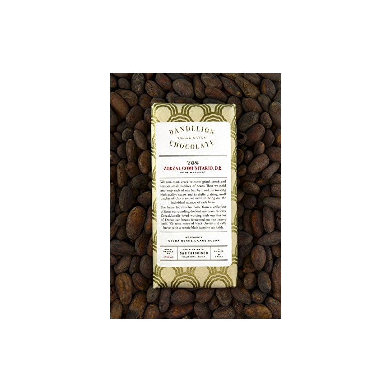 Dandelion Chocolate Bar 2oz (ZORZAL COMUNITARIO, DOMINICAN REPUBLIC 70%)