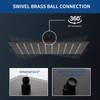 Rain Shower Head 10'' High Pressure Square Rainfall Shower Head