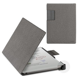 CoBak Premium Magnetic Case for Remarkable Paper Pro 2024 Released 11.8 inch, PU Leather Smart Auto Sleep/Wake Book Folio Cover with Corner Protection and Pen Holder Strap, Gray