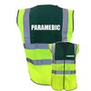 Premium Paramedic Yellow Green Hi Vis Viz Reflective Safety Vest