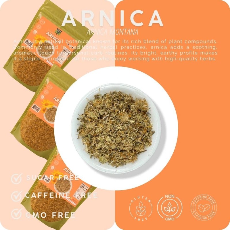 Arnica Herb Tea Bags, 2 Pack, 30+ Cups Each, 100%