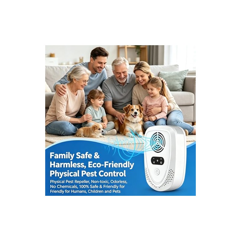 2026 Upgraded Ultrasonic Pest Repeller Indoor Repellent & Mouse Traps