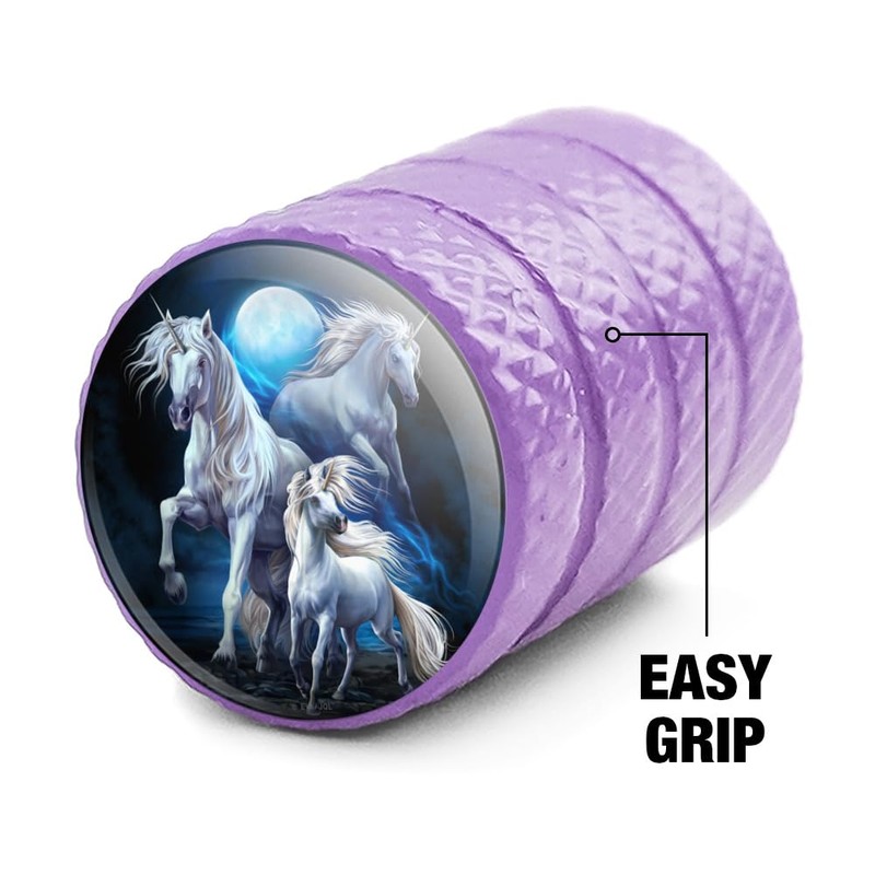 Unicorns Moon Valve Stem Caps for Tire Rim Wheel Aluminum