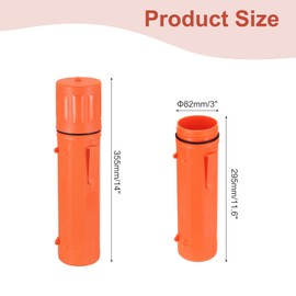 sourcing map Welding Rod Storage Tube, 14 Inch Tungsten Electrode Holder Container Airproof Waterproof 4.5kg Capacity, Orange