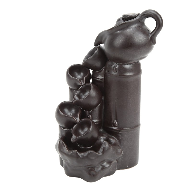 Waterfall Incense Burner Teapot Design Serene Ambience Relieve Anxiety Aid