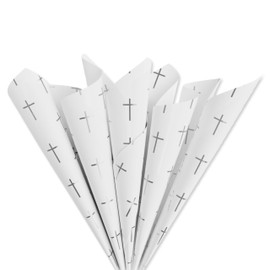 American Greetings 40 Sheet 20 in. x 20 in. Tissue Paper with Crosses for Baptism, First Holy Communion, Confirmation, Easter, Wedding and Clergy Day - Kathy Davis Designs