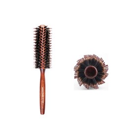 BEREAM Pig Hair Brush Curling Brush Blow Brush Straightening Brush Roll Brush (Spiral Flocking/M)