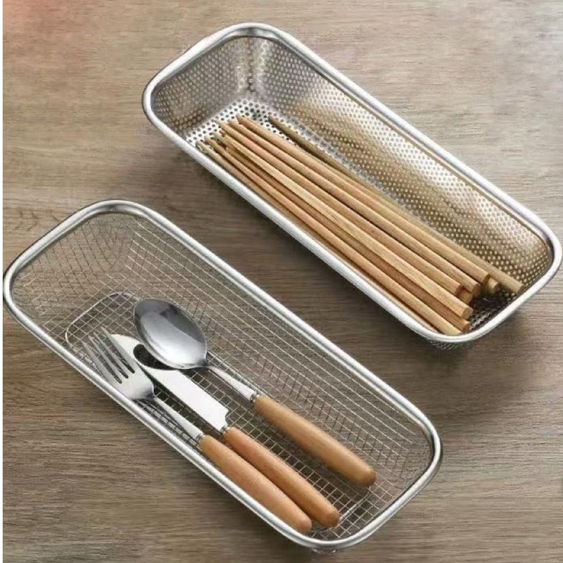 TONSNY Stainless Steel Dishwasher Silverware Basket Utensil Drying Rack Drawer
