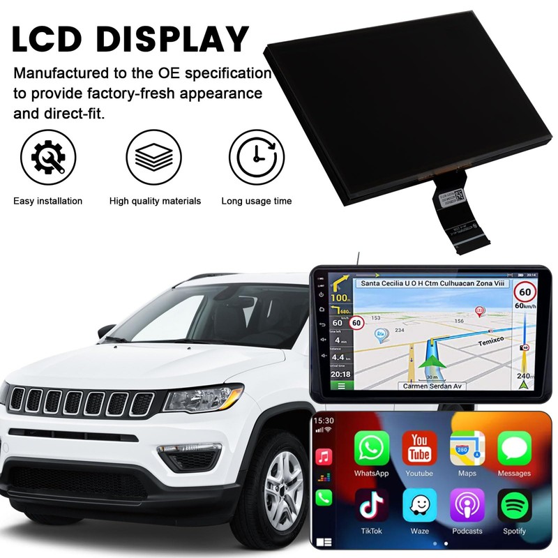 7" Uconnect Touch Screen Display Compatible with 2017 2018 2019