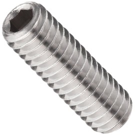 Alloy Steel Set Screw, Zinc Plated Finish, Hex Socket Drive, Cup Point, Meets ASME B18.3/ASTM F912, 1/4" Length, #10-32 Threads (Pack of 100)