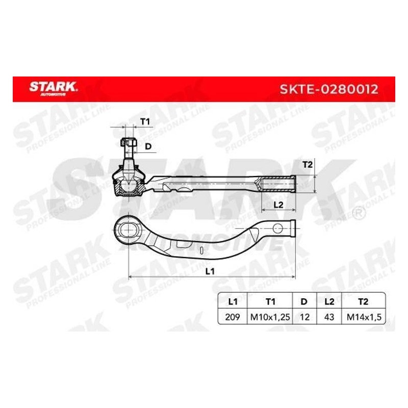 STARK SKTE-0280012 Tie Rod End