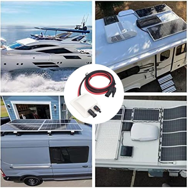Roof feed-through solar cable guide, waterproof ABS solar modules, cable